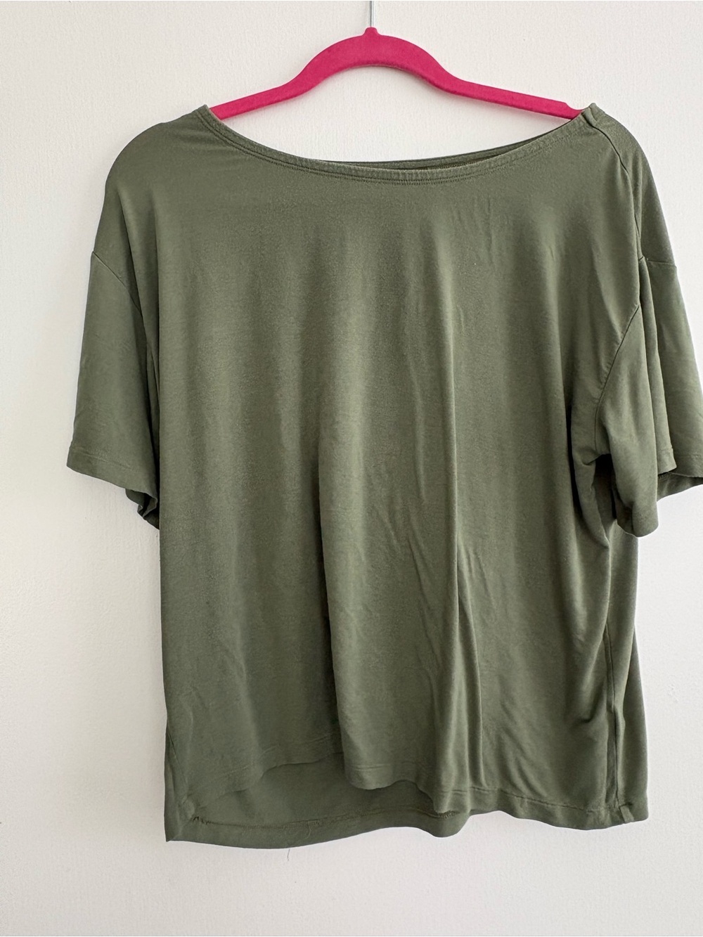 Old Navy Olive Green Short Sleeve Scoop Neck Pajama Top